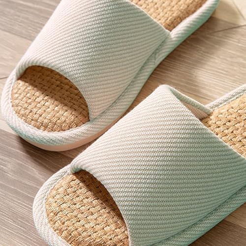 AioTio Cloth Linen Slippers – Indoor Summer Silent Footwear for Men & Women