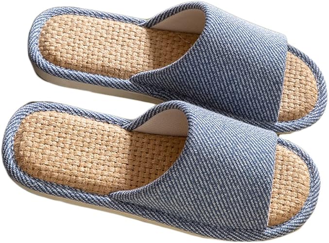 AioTio Cloth Linen Slippers – Indoor Summer Silent Footwear for Men & Women