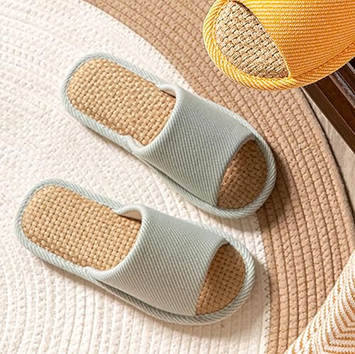 AioTio Cloth Linen Slippers – Indoor Summer Silent Footwear for Men & Women