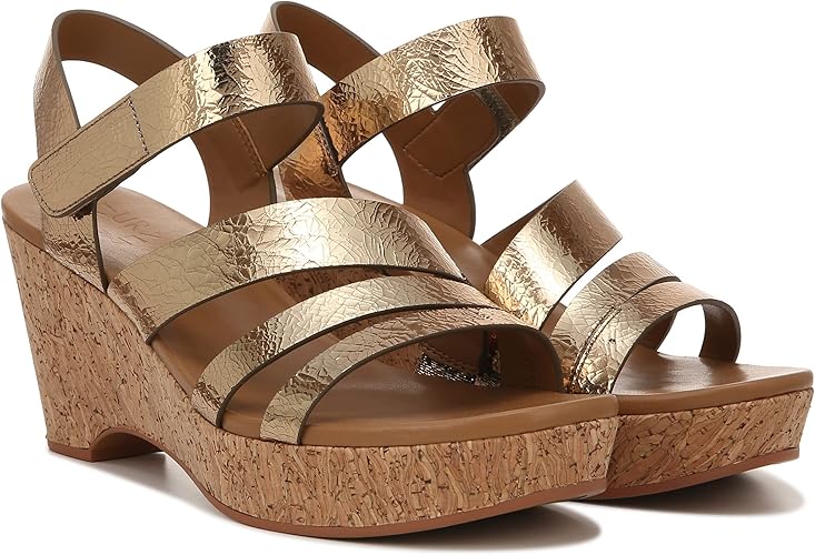 Naturalizer Women's Cynthia Wedge Sandal – Comfortable Open Toe Dressy Wedge Shoes
